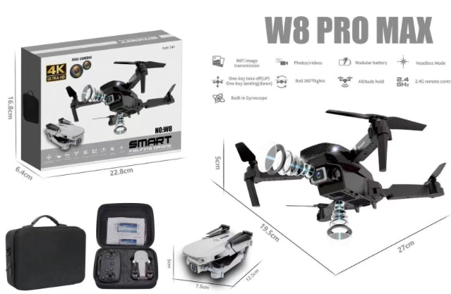 🚁 Dron con Doble Cámara 4K + Maletín Gratis