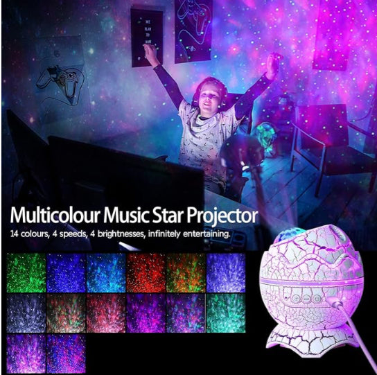 Proyector de galaxia con diseño de huevo dinosaurio
