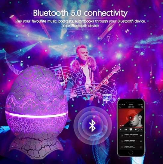 Proyector de galaxia con diseño de huevo dinosaurio