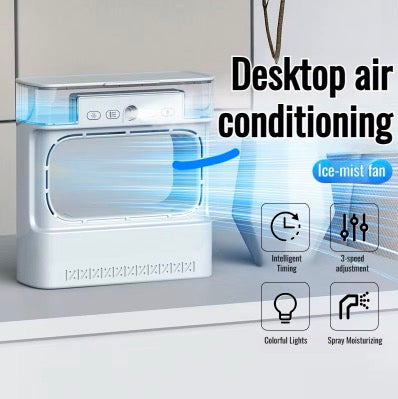 ❄️ Mini Aire Acondicionado Portátil Sin Aspas USB-C | Humidificador y 3 Velocidades
