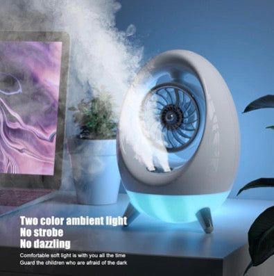 ❄️ Ventilador Portátil 3 en 1 con Humidificador, Enfriamiento Evaporativo y Luz LED