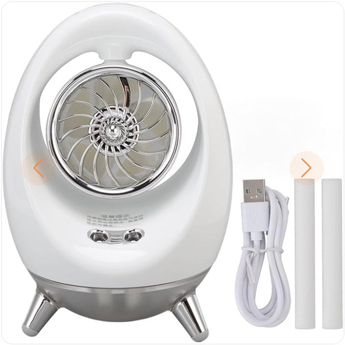 ❄️ Ventilador Portátil 3 en 1 con Humidificador, Enfriamiento Evaporativo y Luz LED