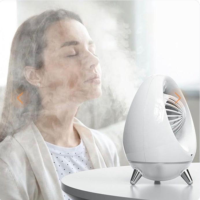 ❄️ Ventilador Portátil 3 en 1 con Humidificador, Enfriamiento Evaporativo y Luz LED